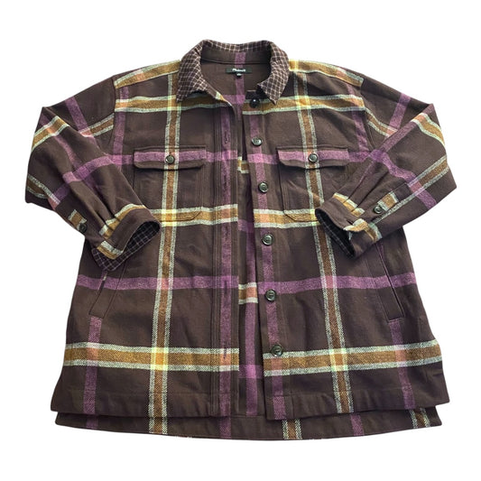 Jacket Shirt By Madewell In Plaid Pattern, Size:S