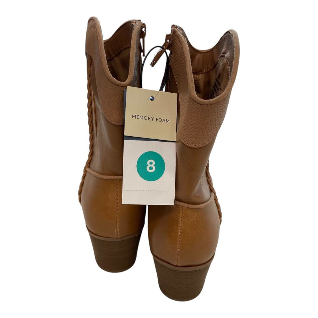 Boots Mid-Calf Heels By Universal Thread In Brown, Size:8