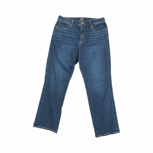 Jeans Straight By J. Crew In Blue Denim, Size:12