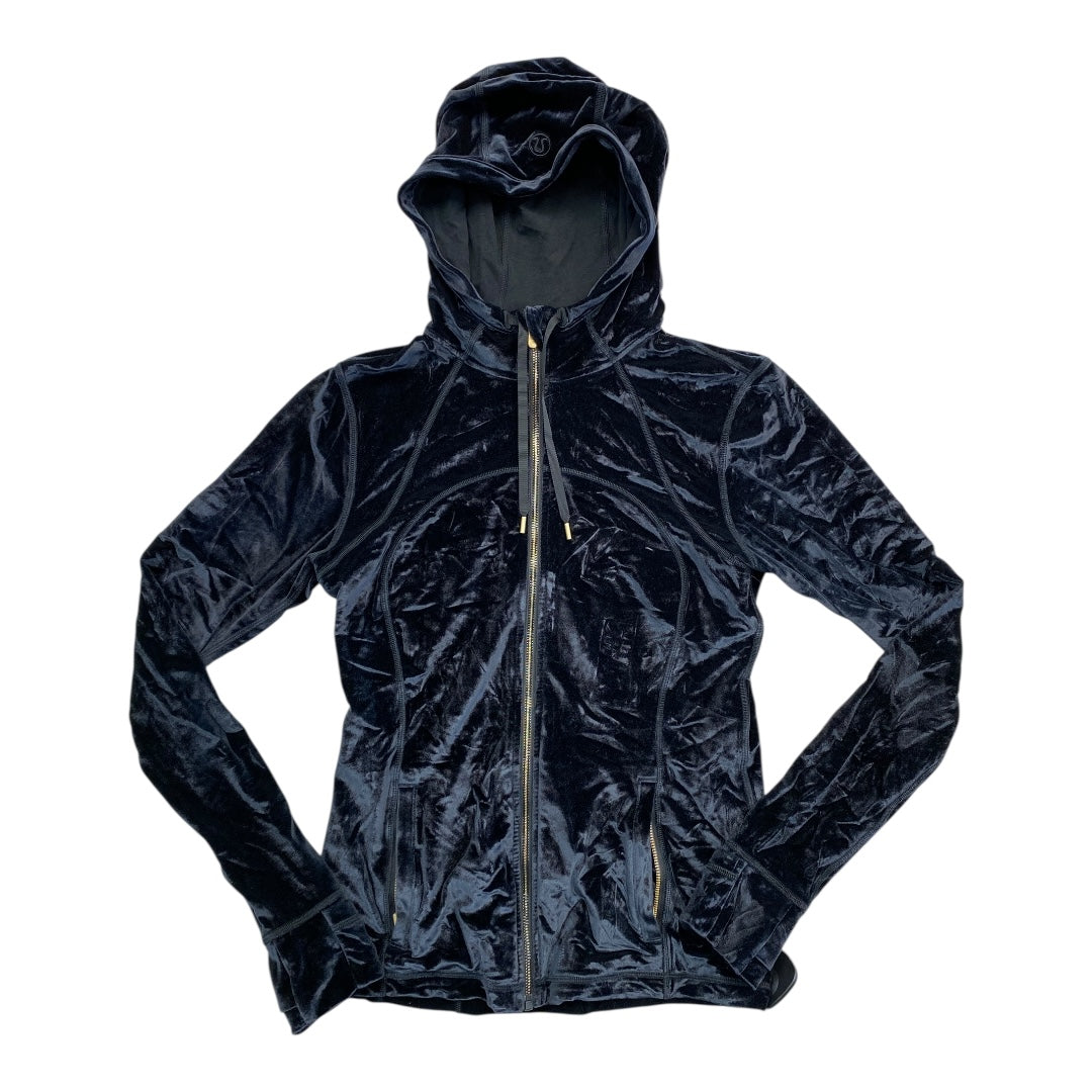 Athletic Jacket By Lululemon In Black & Gold, Size:10