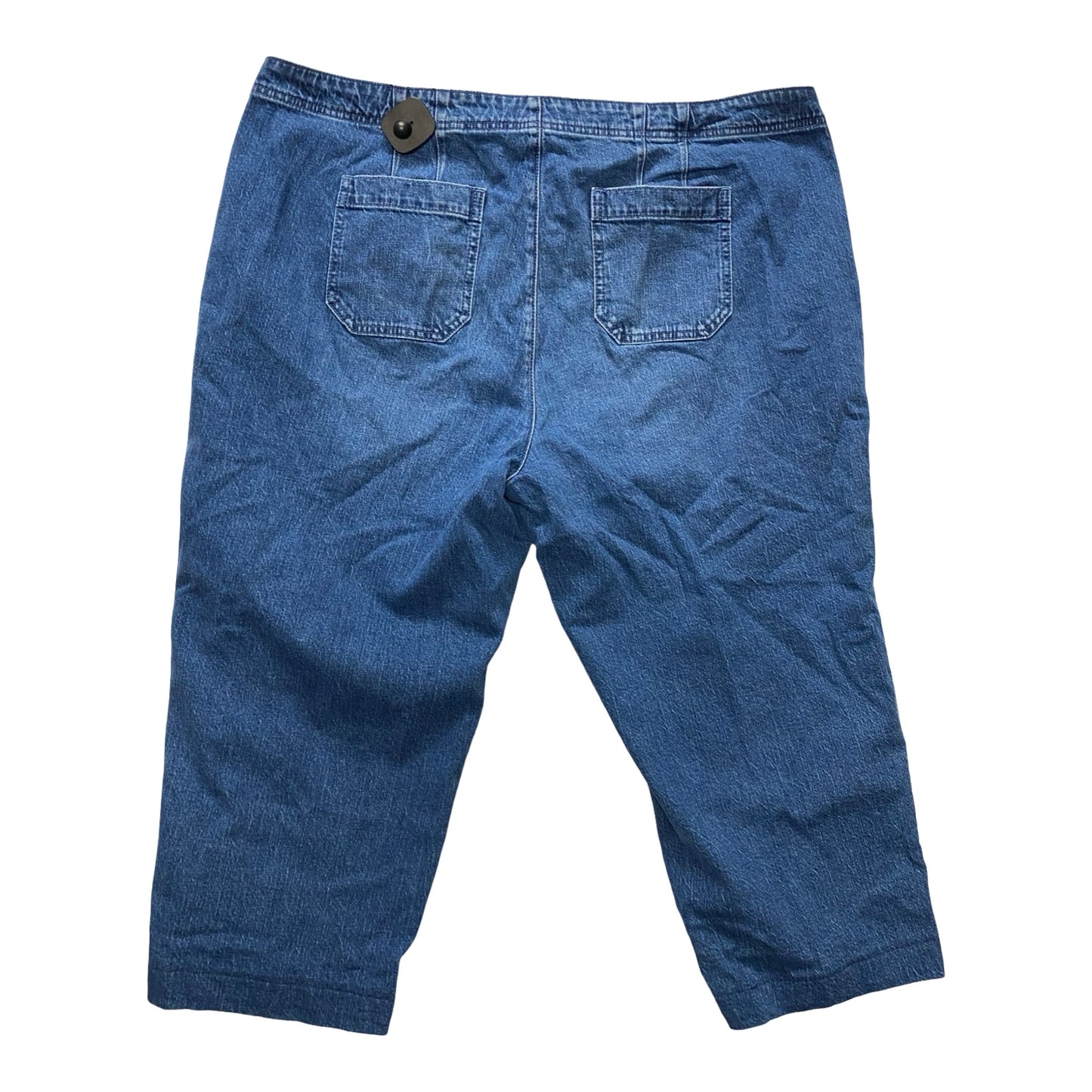 Jeans Cropped By Talbots In Blue Denim, Size:22