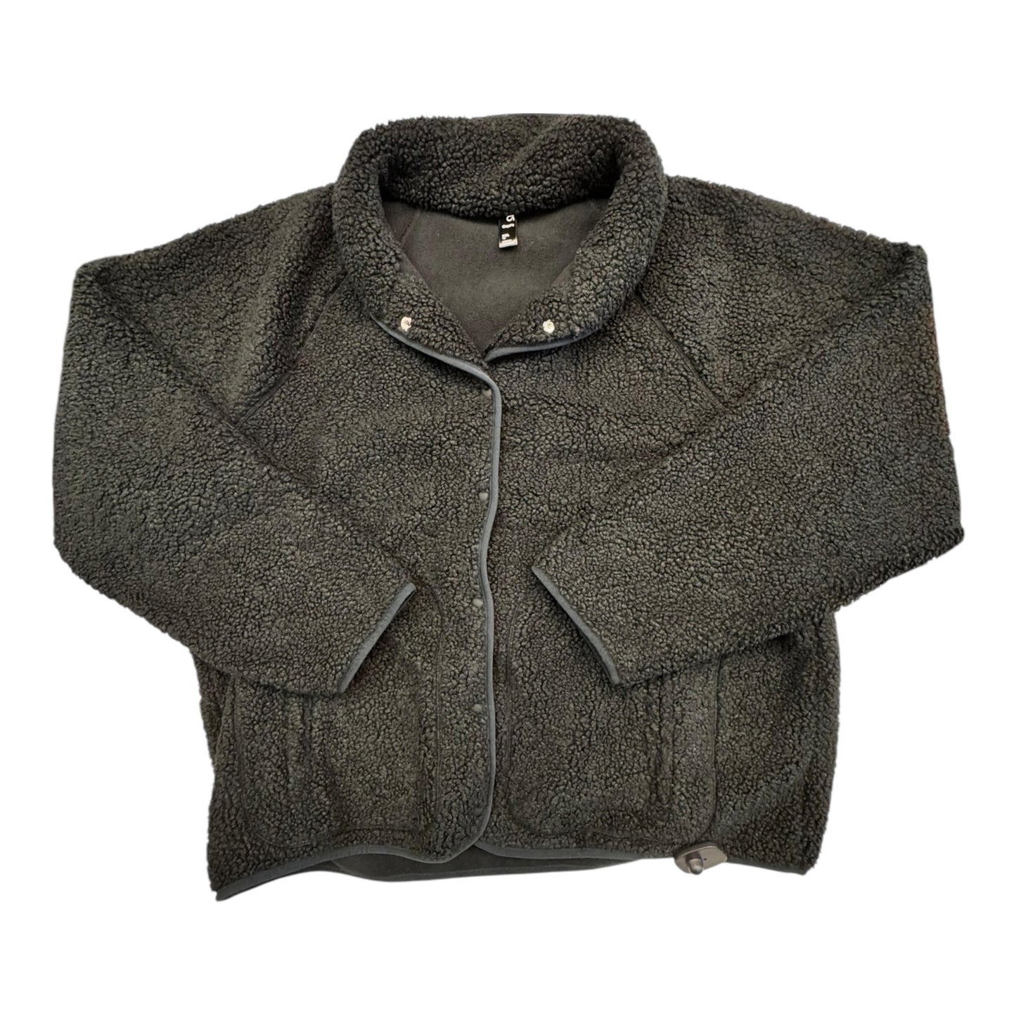 Jacket Faux Fur & Sherpa By Gapfit In Black, Size:Xxl