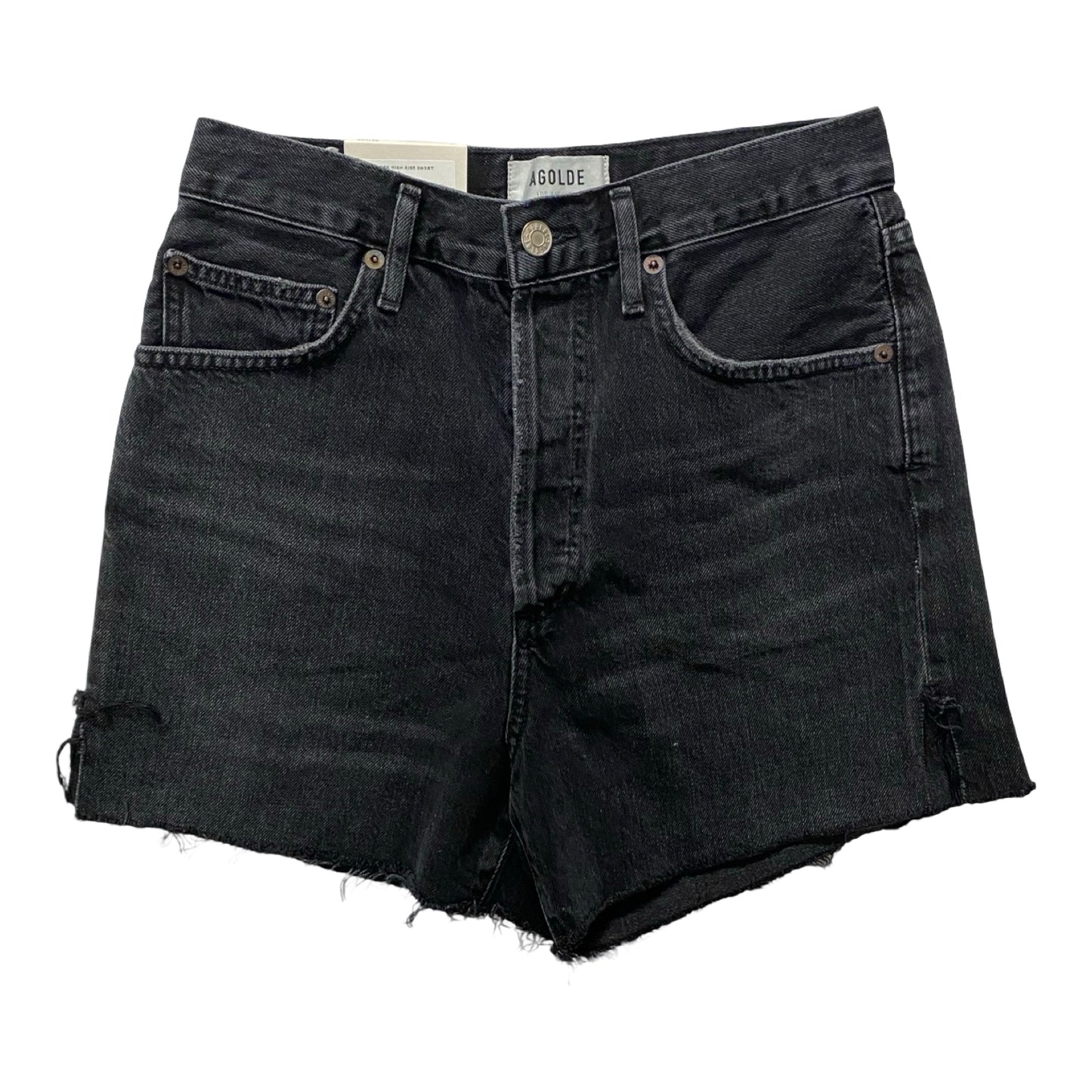 Shorts By Agolde In Black Denim, Size:2