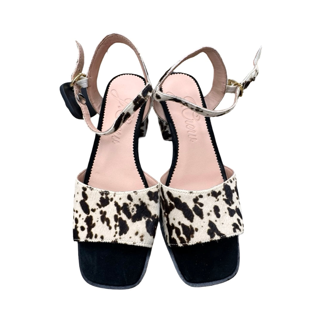 Sandals Heels Block By J. Crew In Animal Print, Size:6