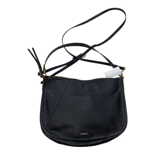 Handbag Leather By Fossil In Black, Size:Medium