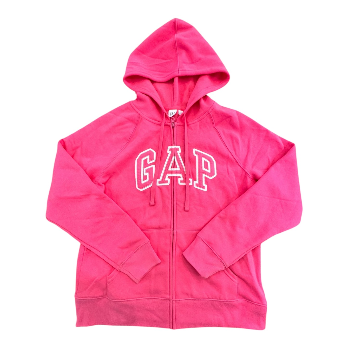 Sweatshirt Hoodie Zipped Up By Gap In Pink, Size:M