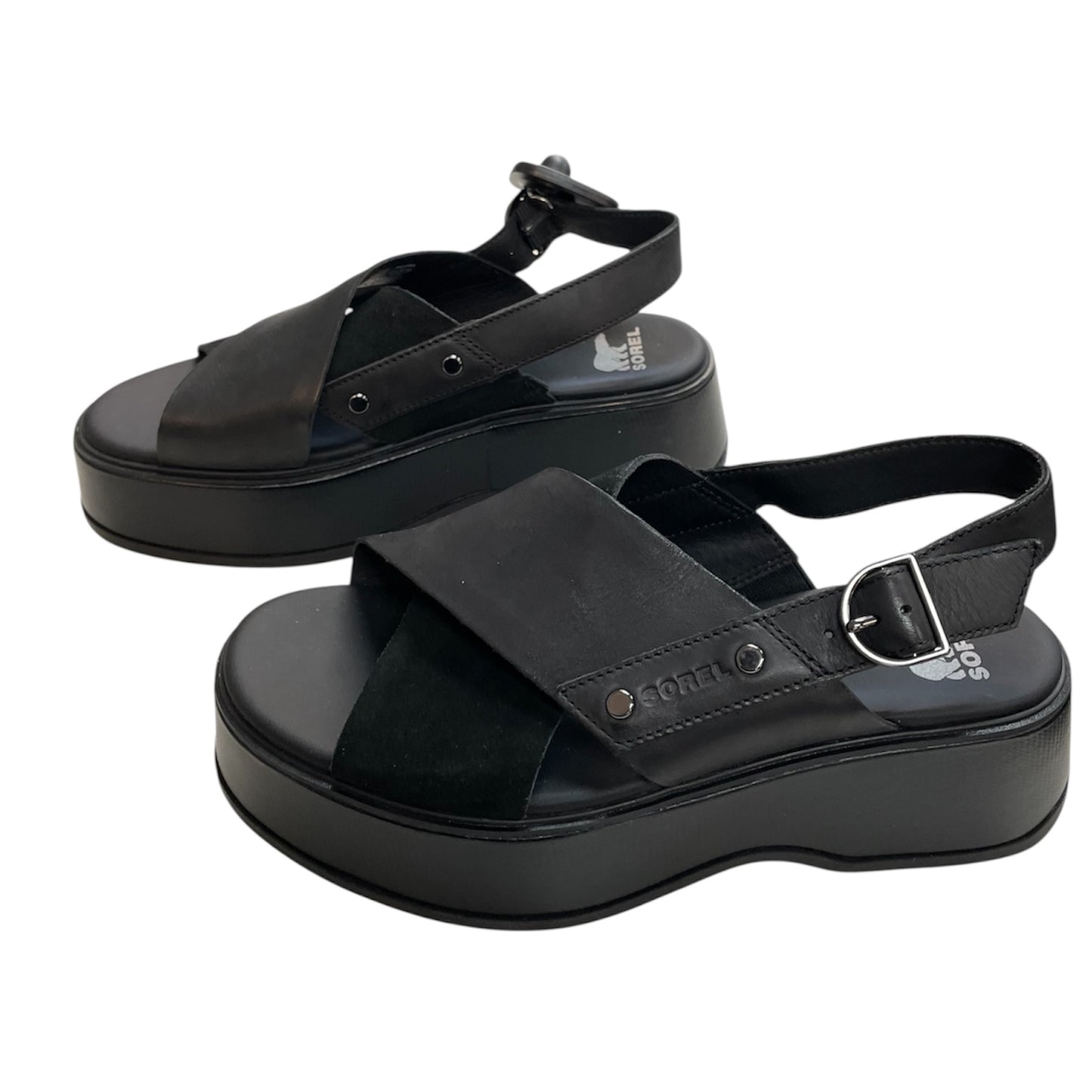 Sandals Designer By Sorel In Black, Size:8