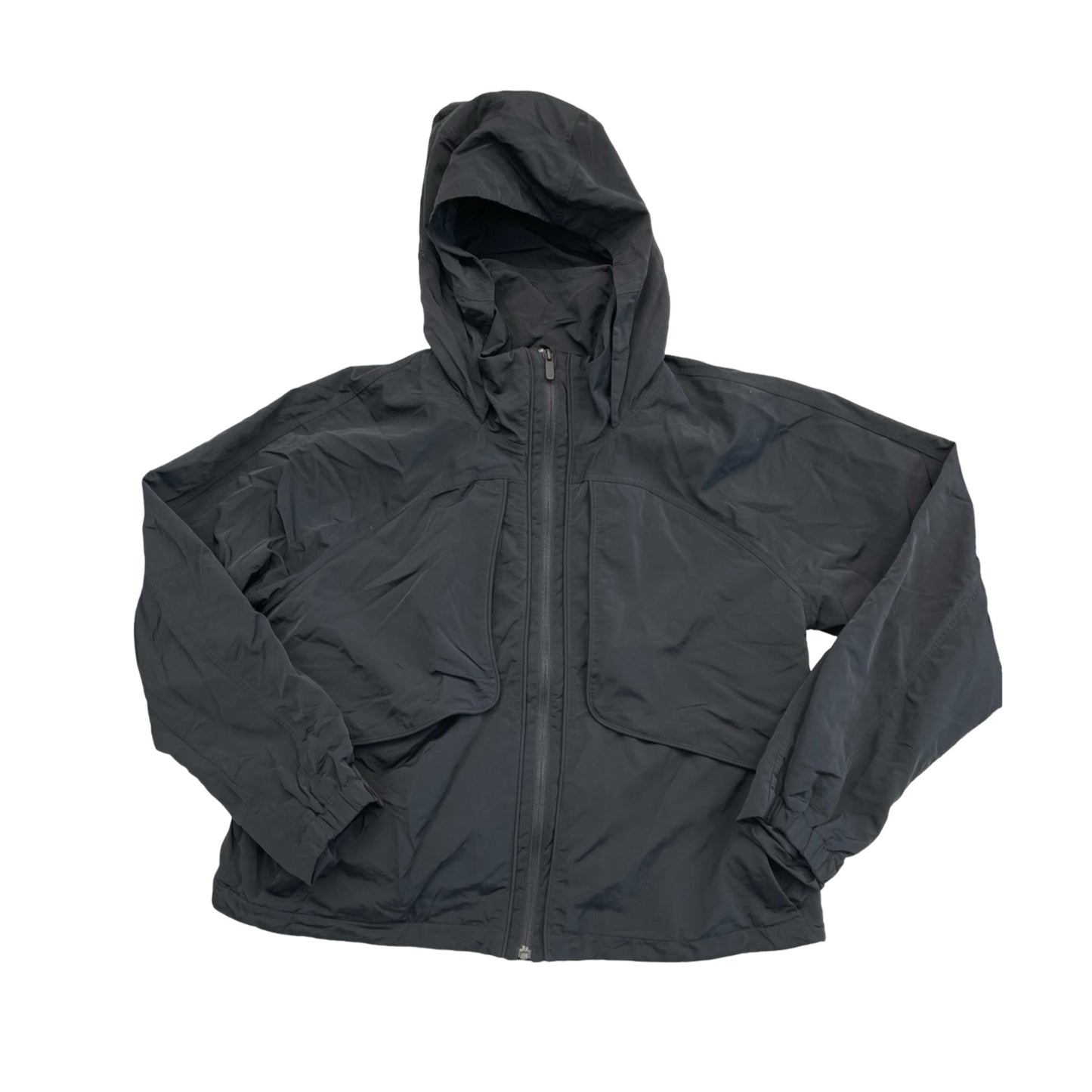 Athletic Jacket By Lululemon In Black, Size:12