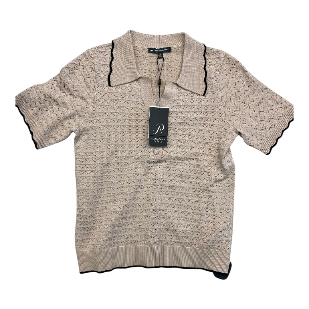 Top Ss By Adrianna Papell In Black & Tan, Size:Xs