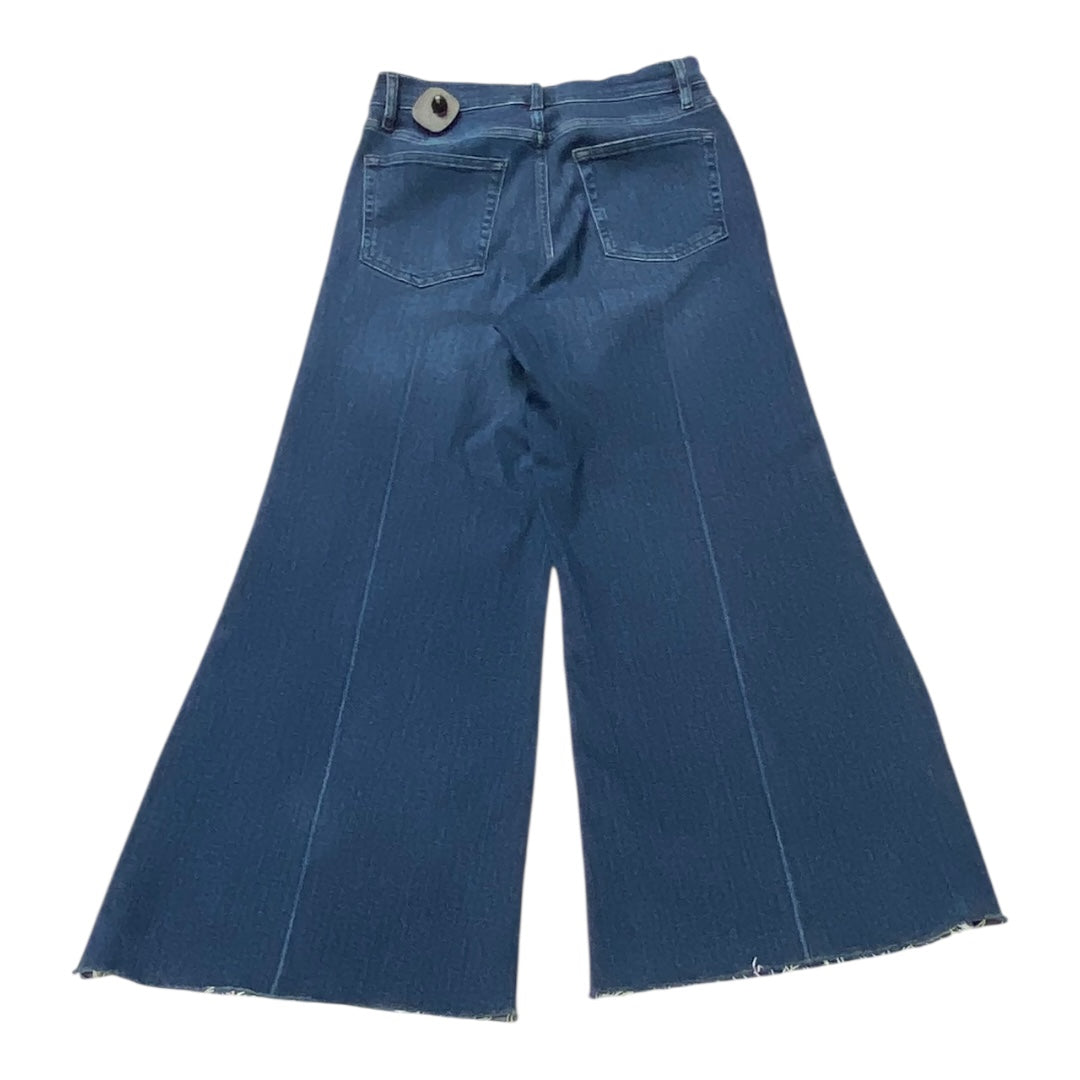 Jeans Wide Leg By Frame In Blue Denim, Size:6