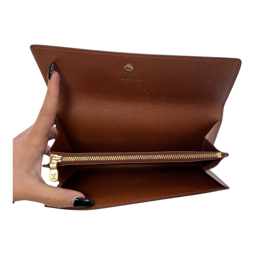 Wallet Luxury Designer By Louis Vuitton In Brown, Size:Large