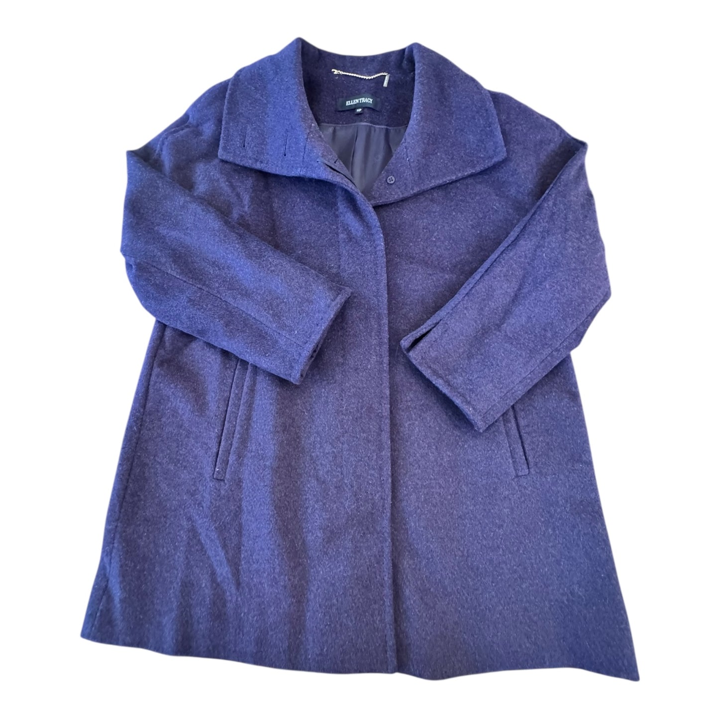 Coat Peacoat By Ellen Tracy In Purple, Size:14P