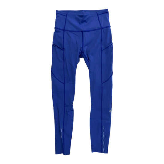 Athletic Leggings By Lululemon In Blue, Size:6