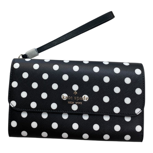 Wristlet Designer By Kate Spade In Black & White, Size:Large