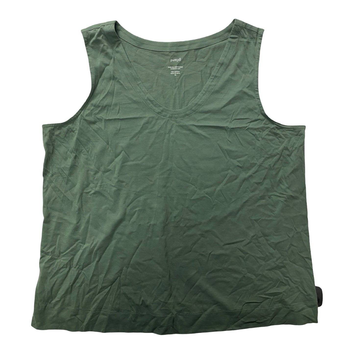 Top Sleeveless By Pure Jill In Green, Size:Xl