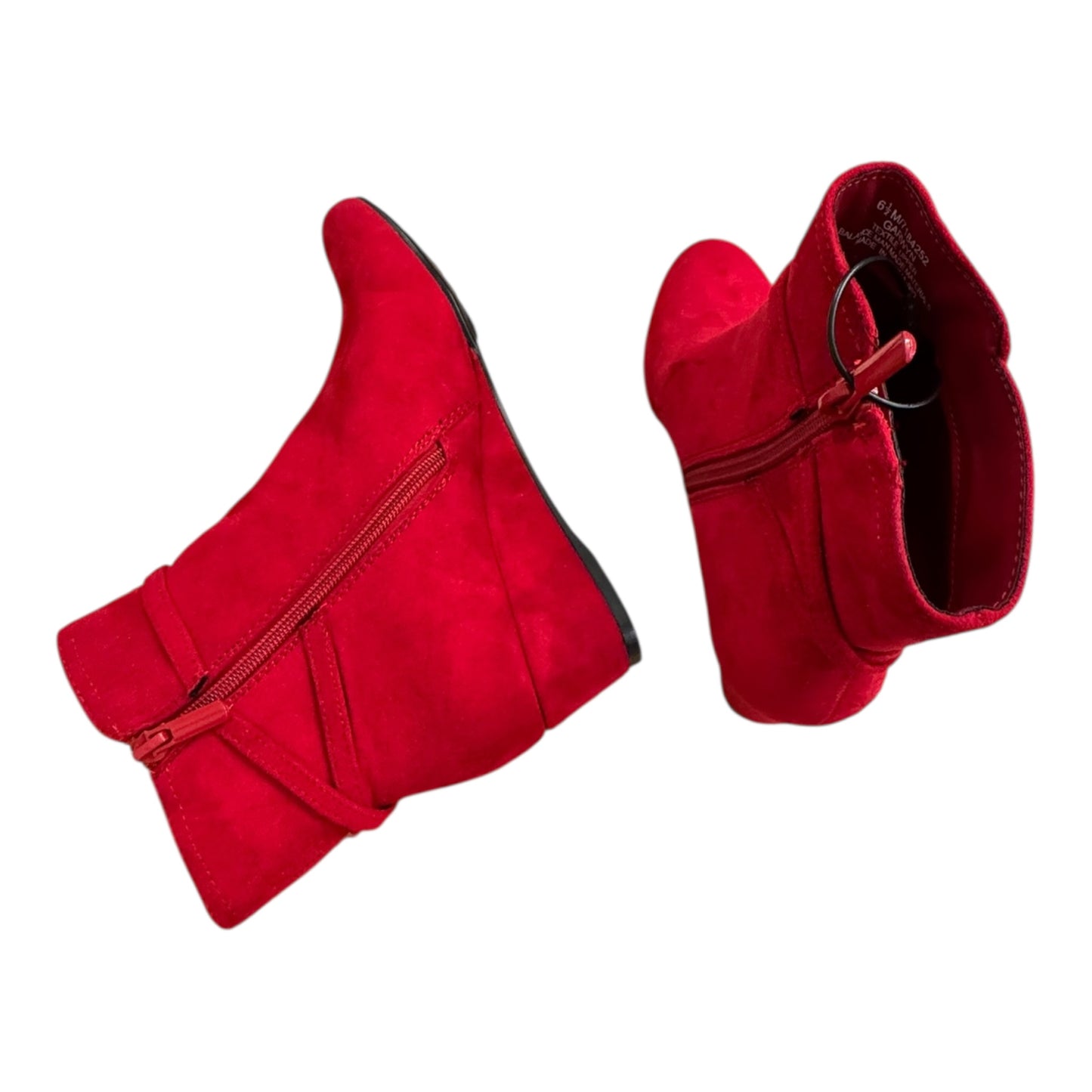 Boots Ankle Heels By Impo In Red, Size:6.5