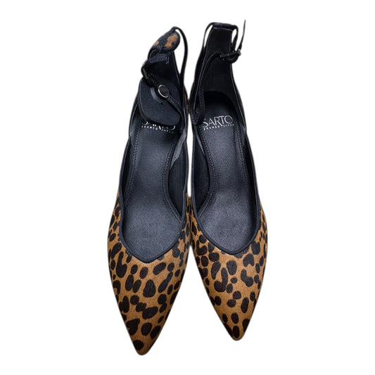 Shoes Heels Block By Franco Sarto In Animal Print, Size:6.5