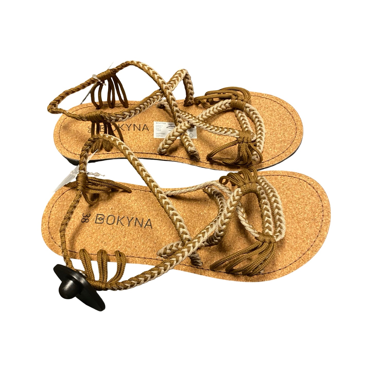 Sandals Flats By Cmc In Brown, Size:7.5