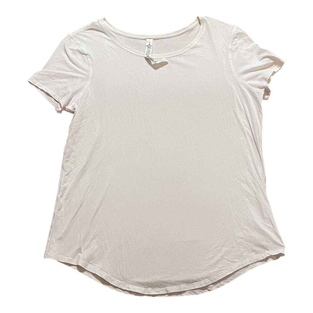 Athletic Top Ss By Lululemon In White, Size:8