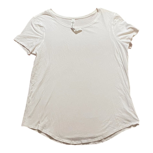Athletic Top Ss By Lululemon In White, Size:8