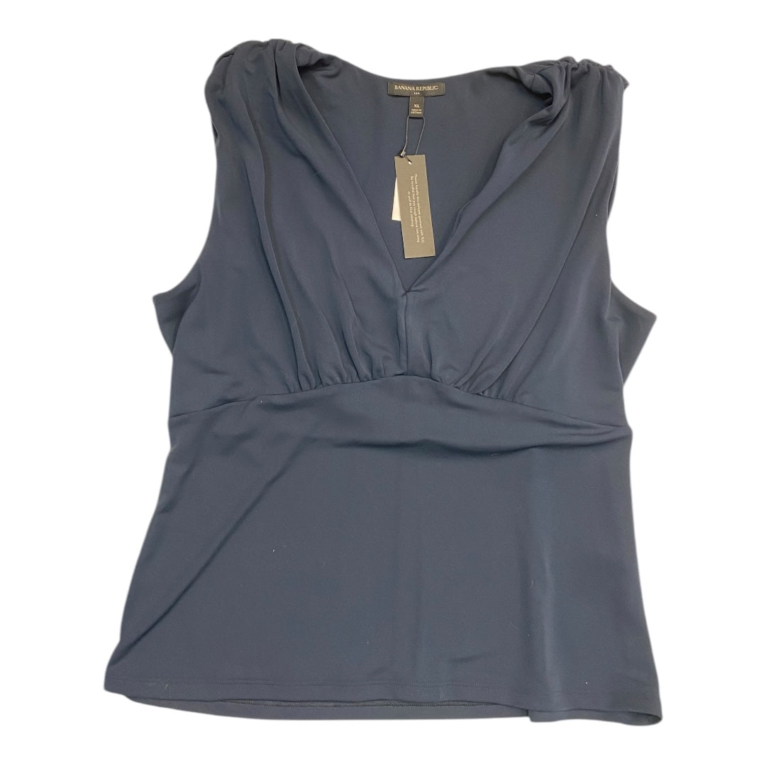 Top Sleeveless By Banana Republic In Navy, Size:Xl