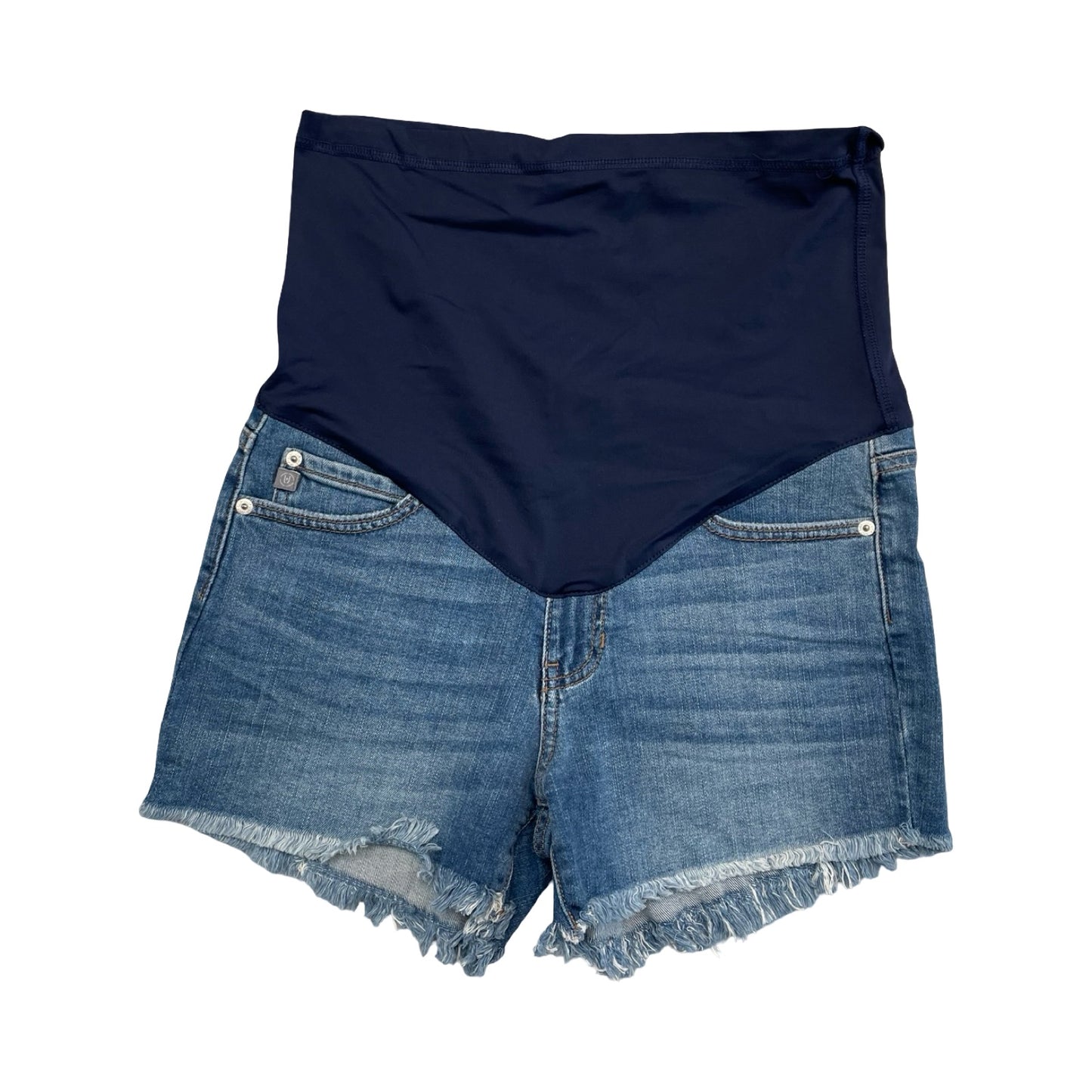 Mat Shorts By Pink Blush In Blue Denim, Size:M