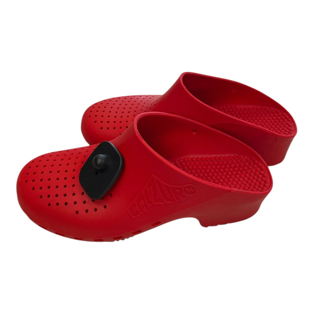 Shoes Heels Block By Cmc In Red, Size:5.5
