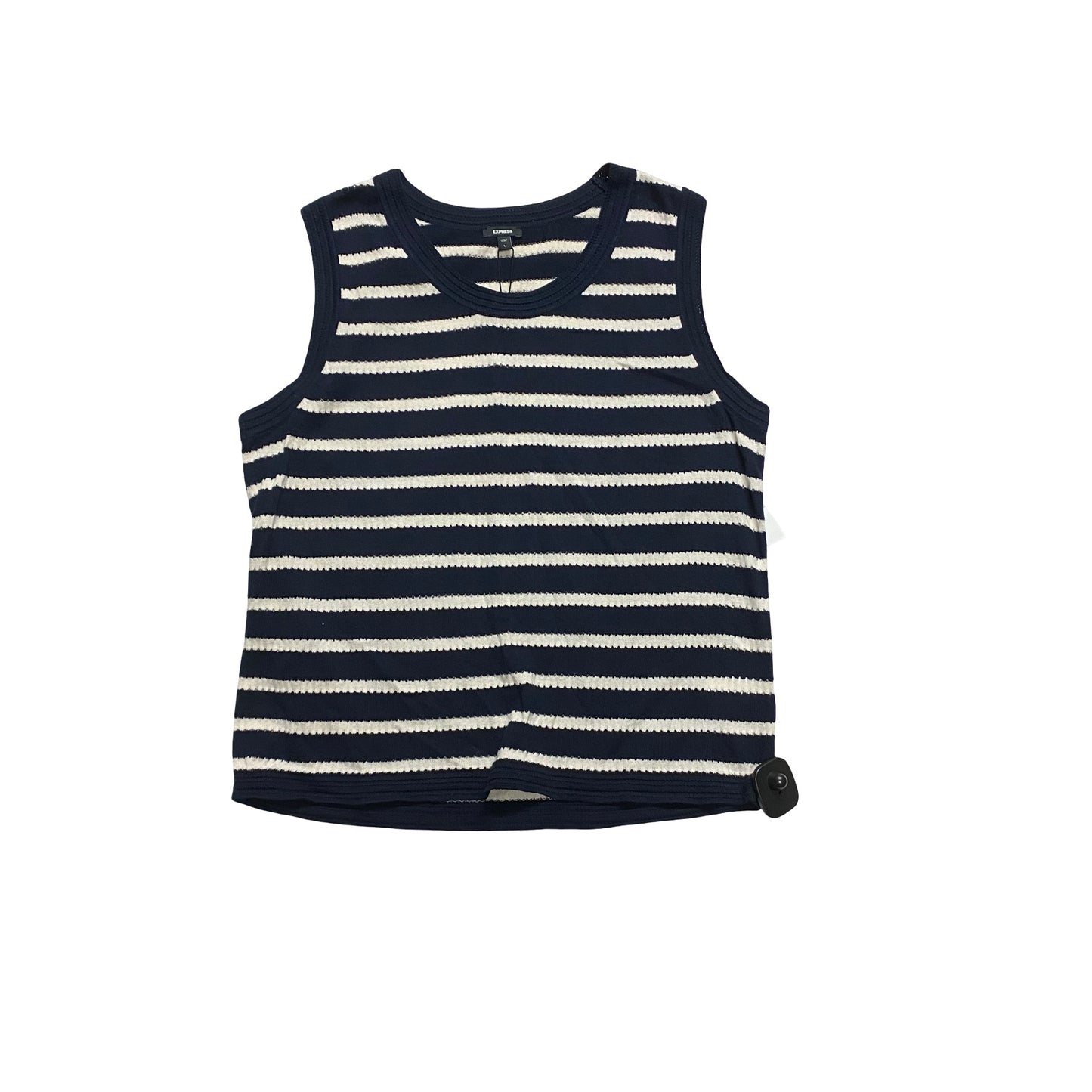 Top Sleeveless By Express In Striped Pattern, Size:L