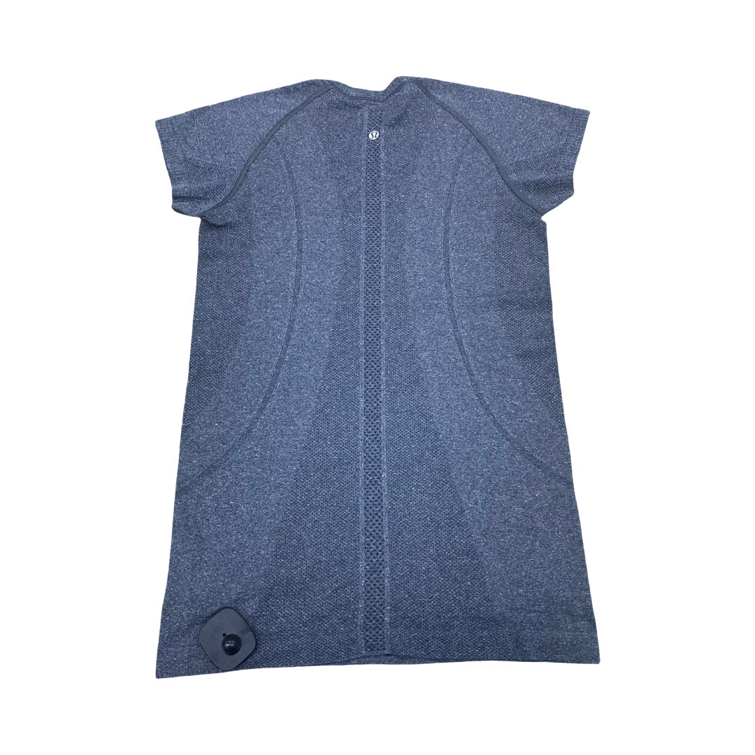 Athletic Top Ss By Lululemon In Grey, Size:6