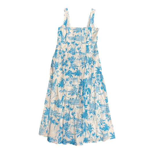 Dress Casual Maxi By Joie In Blue & White, Size:10