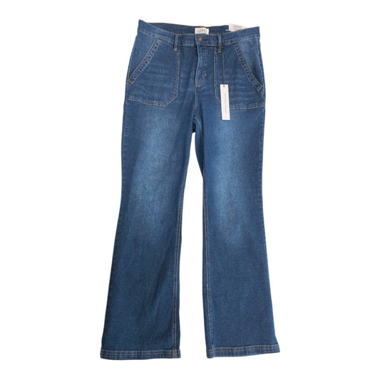 Jeans Flared By Nicole By Nicole Miller In Blue Denim, Size:12