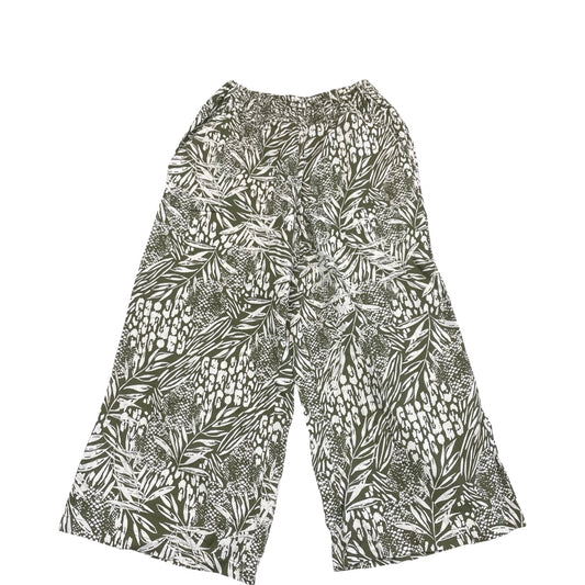 Pants Wide Leg By Tahari In Green & White, Size:L