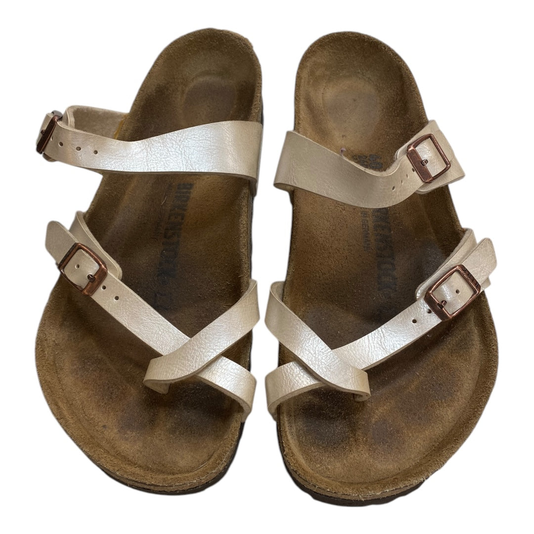 Sandals Designer By Birkenstock In Cream, Size:9.5