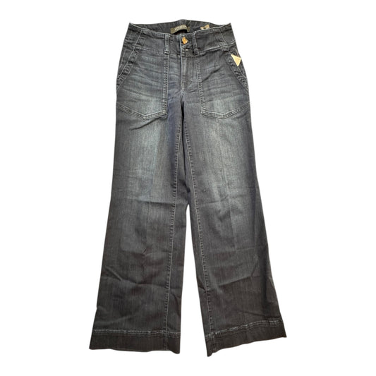 Jeans Wide Leg By Liverpool In Blue Denim, Size:4
