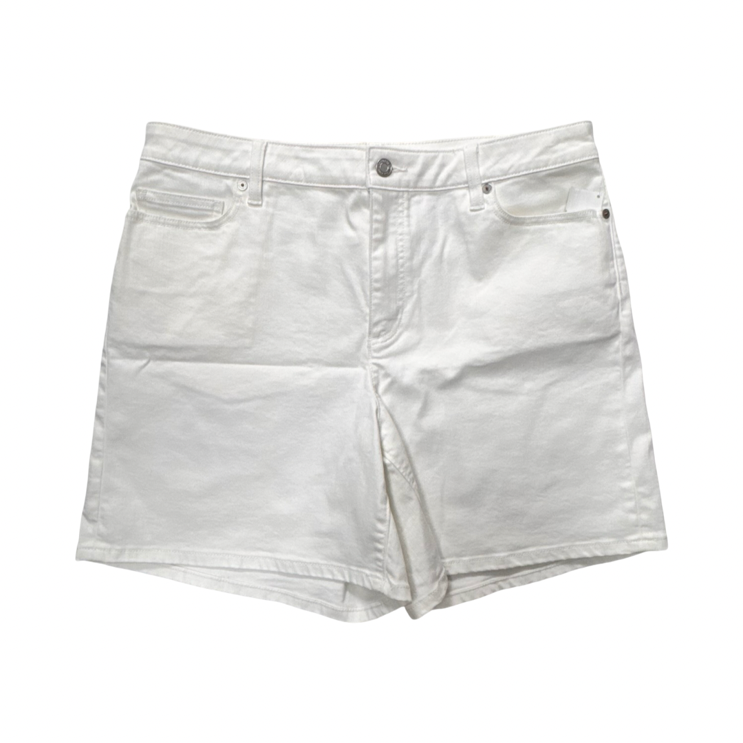 Shorts By Lands End In White Denim, Size:14