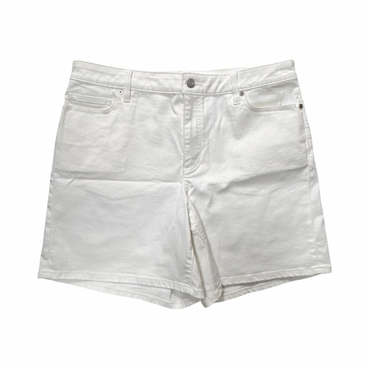 Shorts By Lands End In White Denim, Size:14