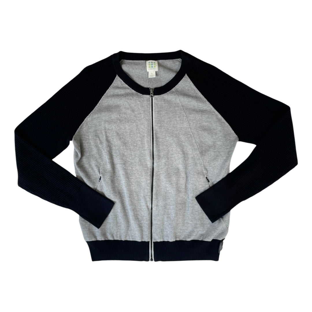 Sweater Cardigan By Title Nine In Black & Grey, Size:Xl