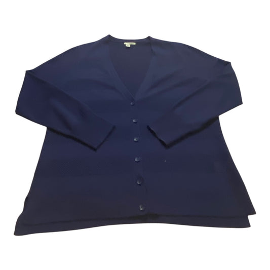 Sweater Cardigan By Halogen In Blue, Size:Xl