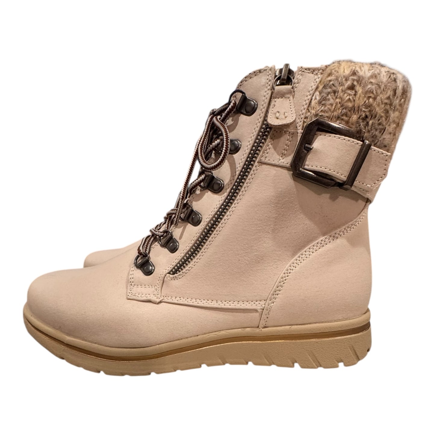 Boots Ankle Flats By Cliffs By White Mountain In Cream, Size:11