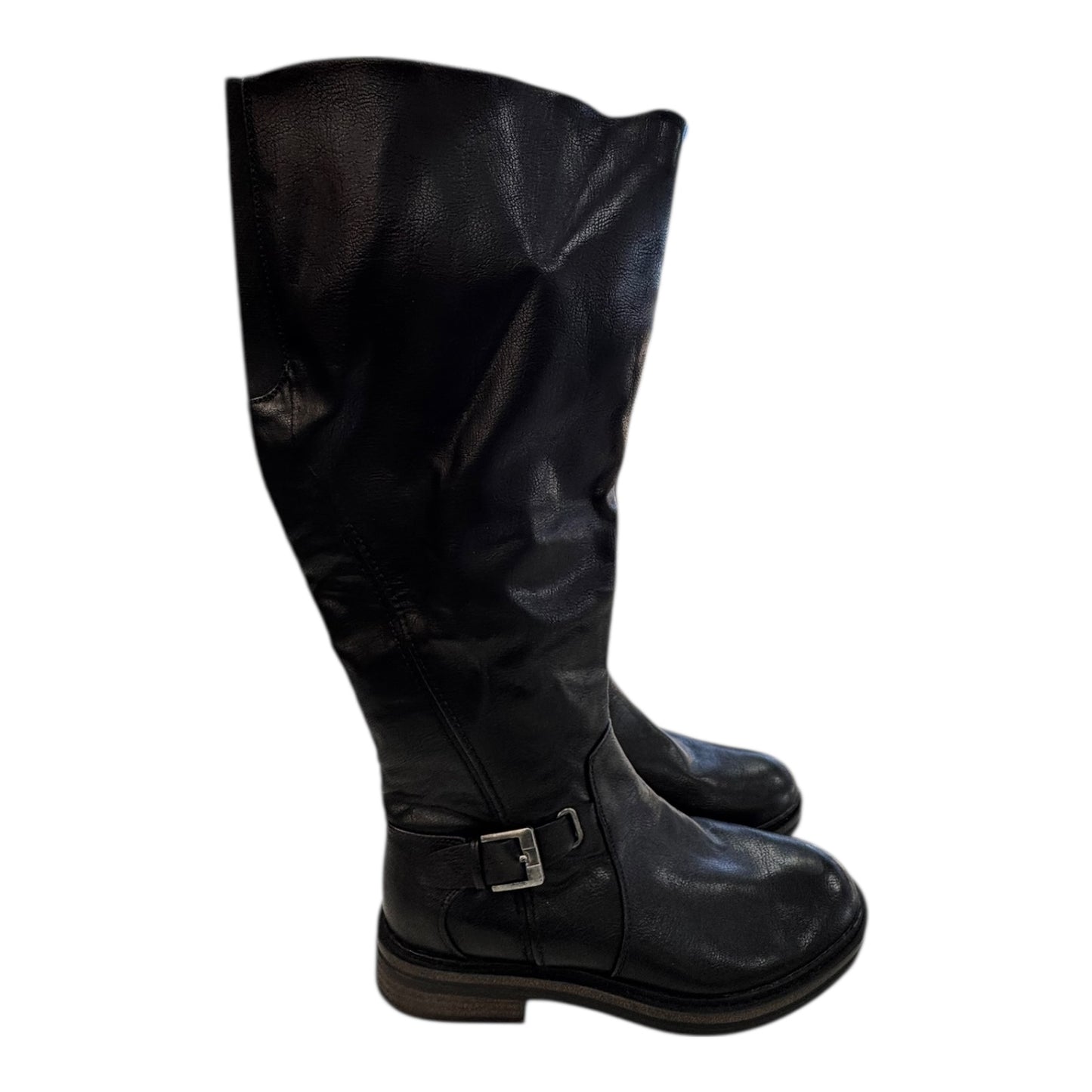 Boots Knee Flats By Bare Traps In Black, Size:9.5