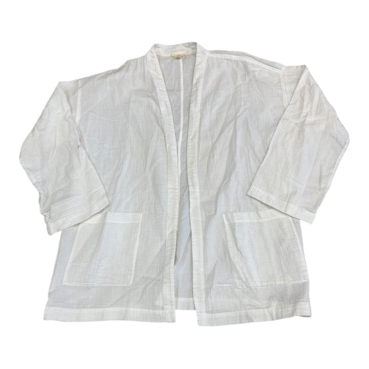 Blazer Designer By Eileen Fisher In White, Size:Xs