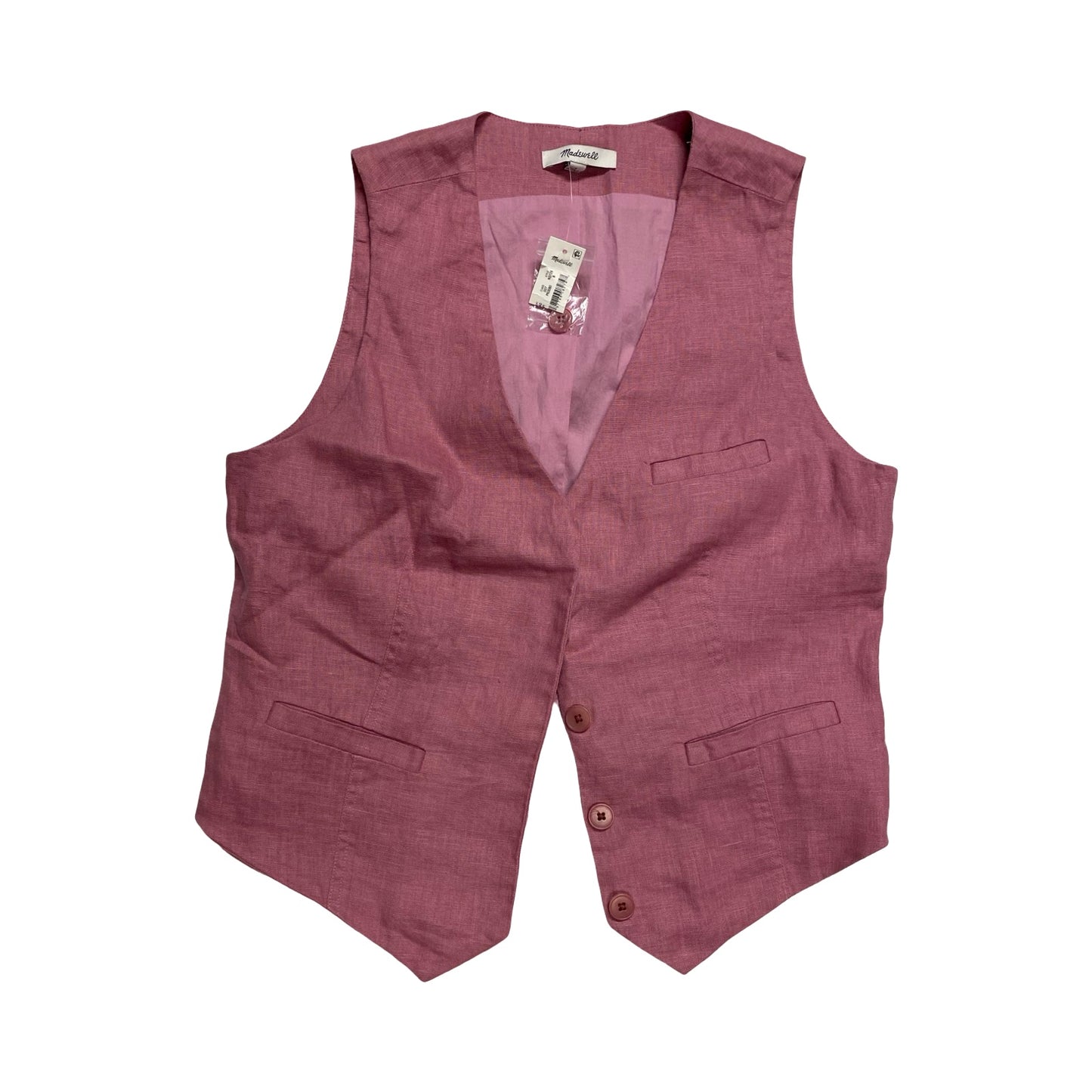 Top Sleeveless By Madewell In Pink, Size:8