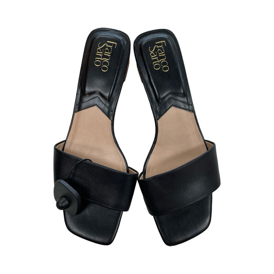 Sandals Heels Block By Franco Sarto In Black, Size:11