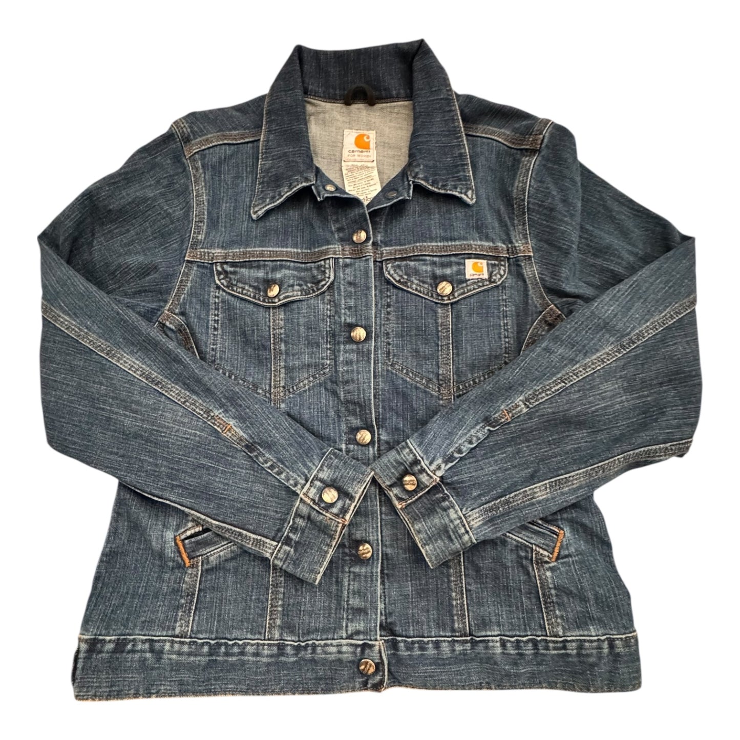 Jacket Denim By Carhartt In Blue Denim, Size:L