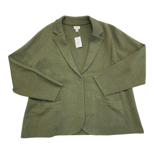 Sweater Cardigan By J. Crew In Green, Size:3X