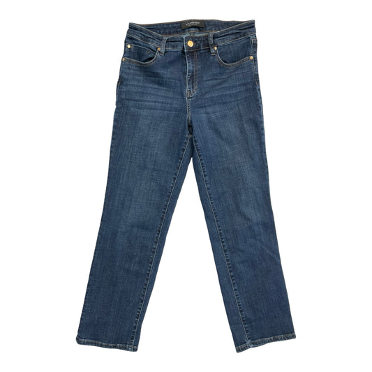 Jeans Straight By Liverpool In Blue Denim, Size:8