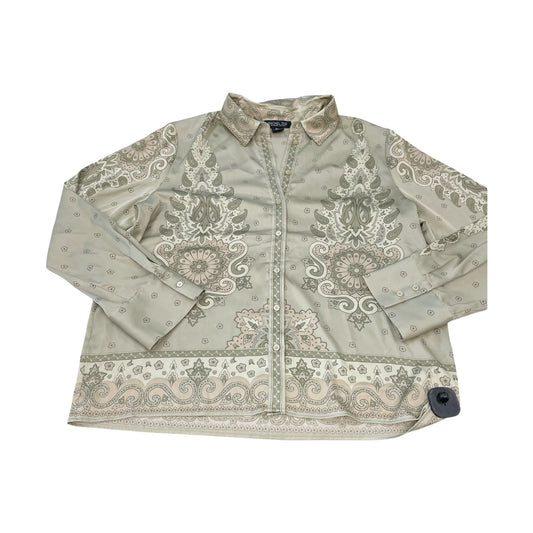 Blouse Ls By Rachel Zoe In Green, Size:L