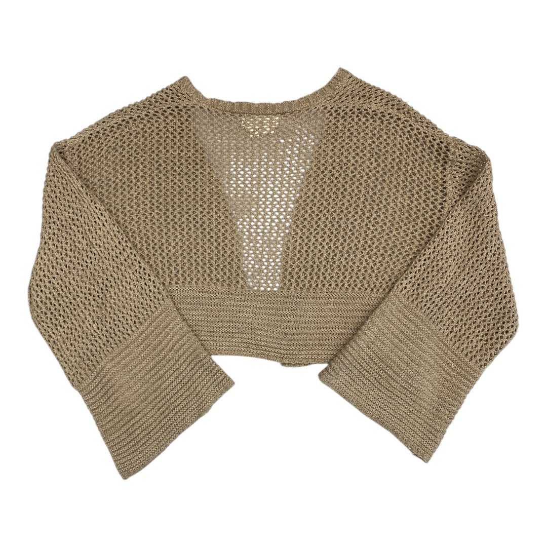Sweater Cardigan By Anthropologie In Tan, Size:Osfm