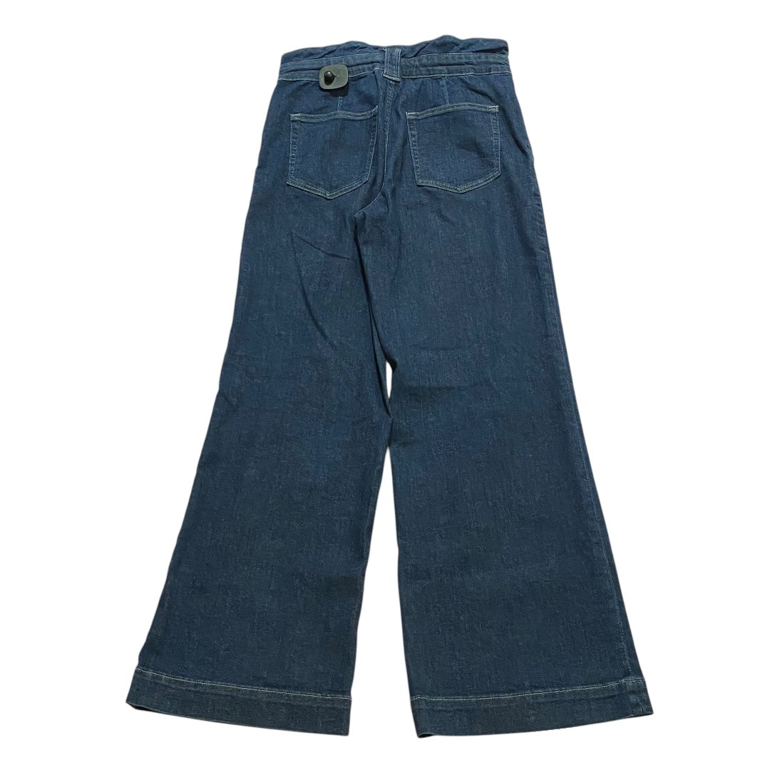 Jeans Wide Leg By J. Crew In Blue Denim, Size:0