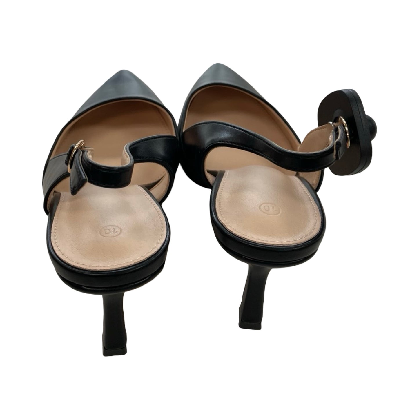 Shoes Heels Kitten By Clothes Mentor In Black, Size:10